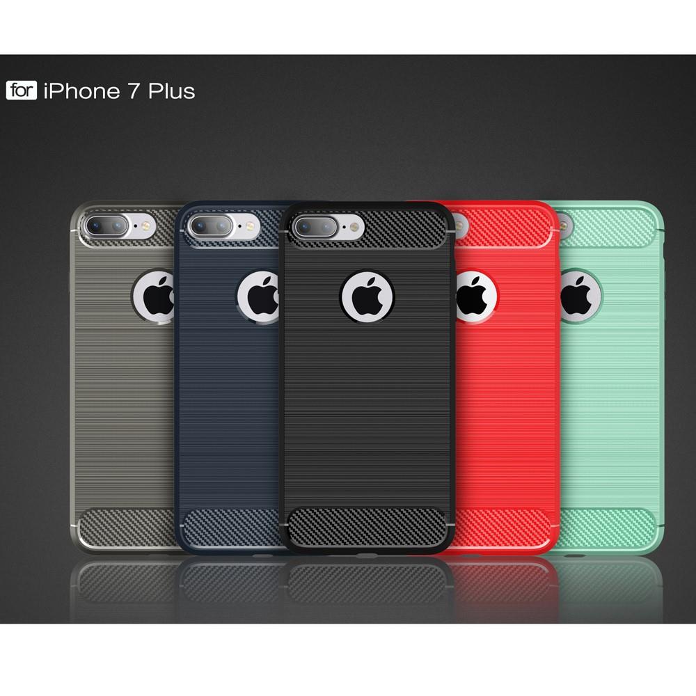 TPU Case für Apple iPhone 8 PLUS 7 PLUS Carbon Skin Brushed