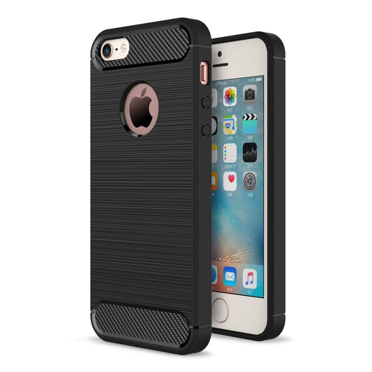TPU Case für Apple iPhone SE 5 5S Carbon Skin Brushed