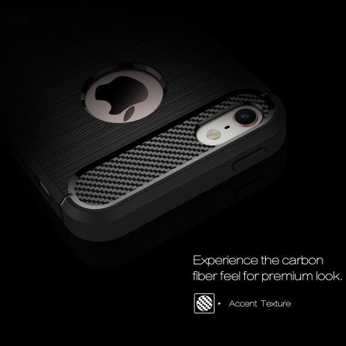 TPU Case für Apple iPhone SE 5 5S Carbon Skin Brushed