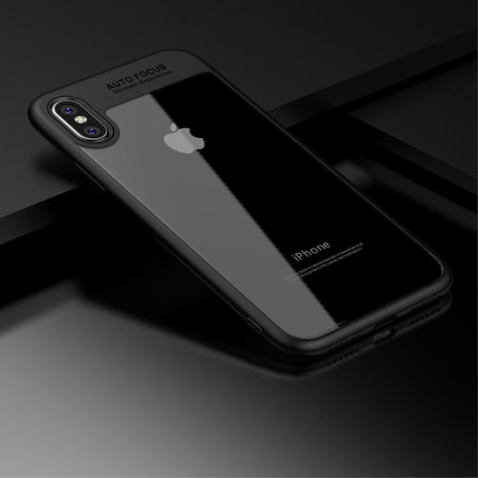 IPAKY TPU Gel Case für Apple iPhone XS X Frame elastisch Transparent