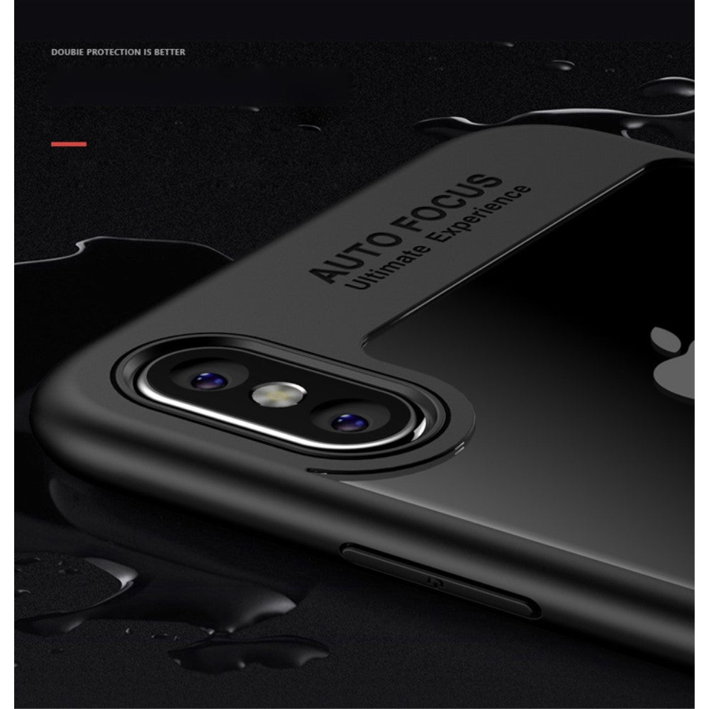 IPAKY TPU Gel Case für Apple iPhone XS X Frame elastisch Transparent