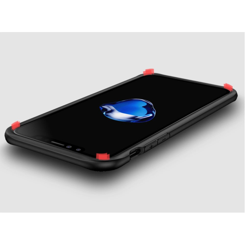 IPAKY TPU Gel Case für Apple iPhone XS X Frame elastisch Transparent