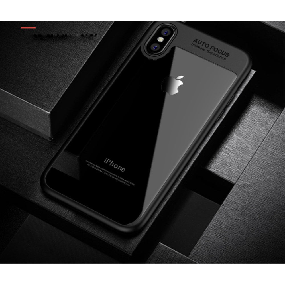 IPAKY TPU Gel Case für Apple iPhone XS X Frame elastisch Transparent