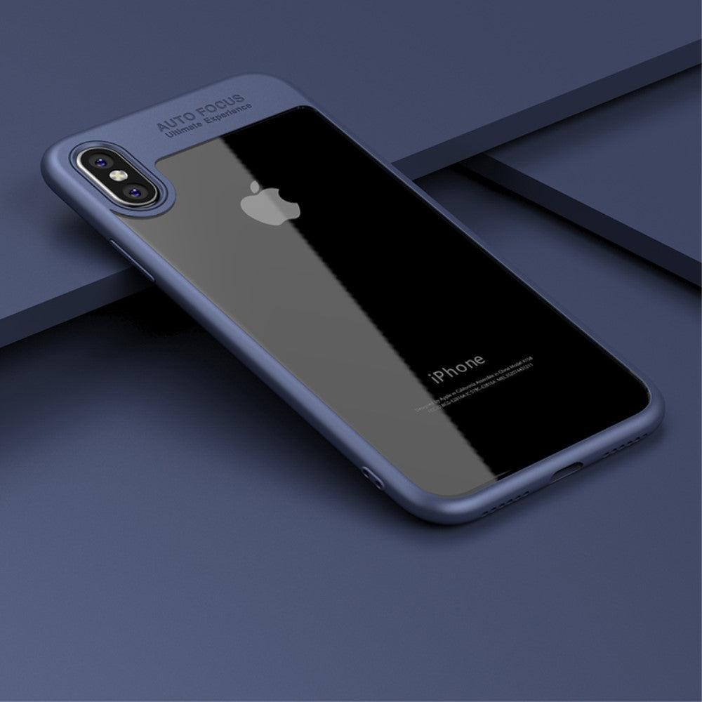 IPAKY TPU Gel Case für Apple iPhone XS X Frame elastisch Transparent