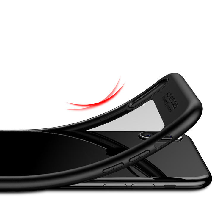 IPAKY TPU Gel Case für Apple iPhone XS X Frame elastisch Transparent