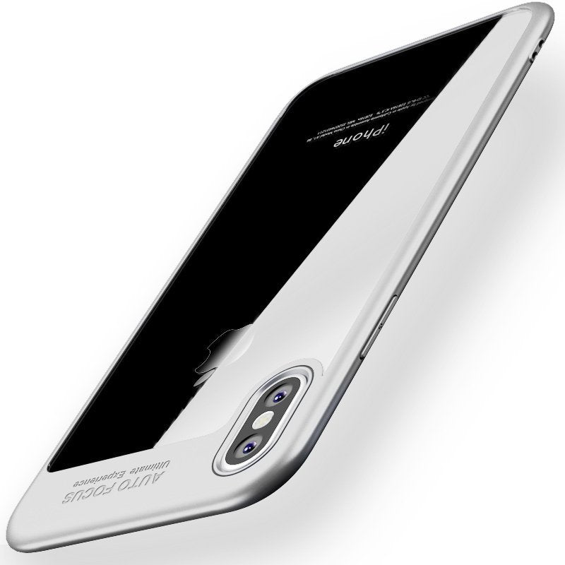 IPAKY TPU Gel Case für Apple iPhone XS X Frame elastisch Transparent
