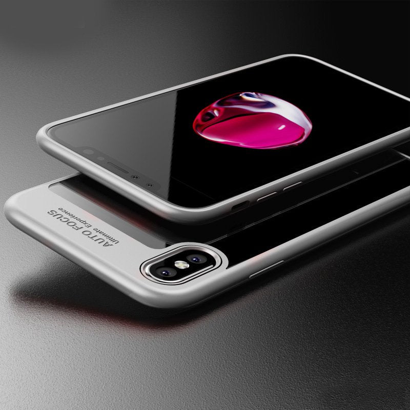 IPAKY TPU Gel Case für Apple iPhone XS X Frame elastisch Transparent