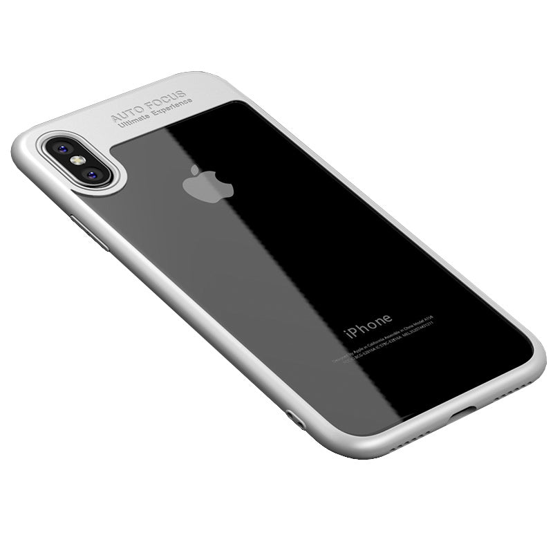 IPAKY TPU Gel Case für Apple iPhone XS X Frame elastisch Transparent