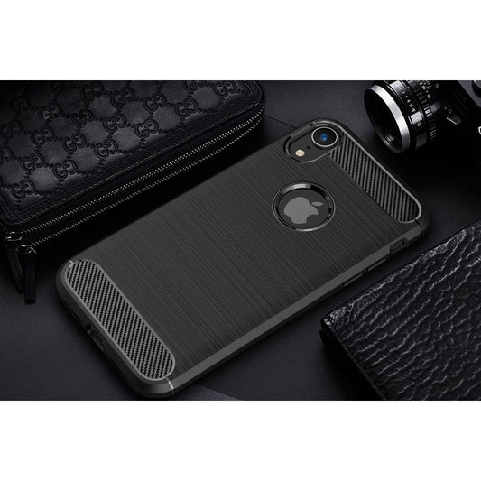 TPU Case für Apple iPhone XR Carbon Skin Brushed