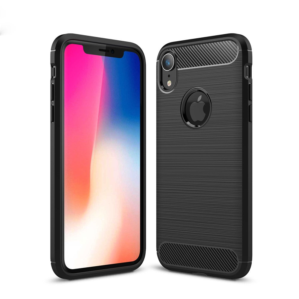 TPU Case für Apple iPhone XR Carbon Skin Brushed