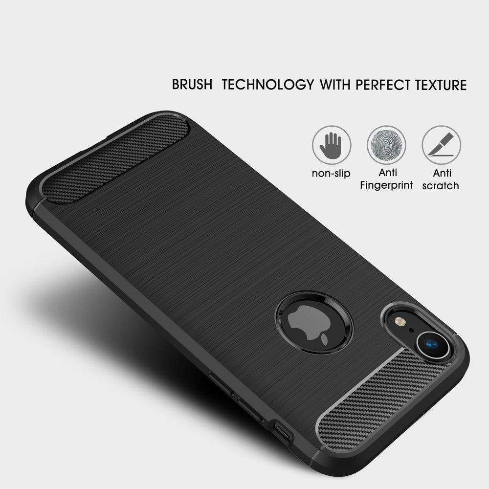 TPU Case für Apple iPhone XR Carbon Skin Brushed