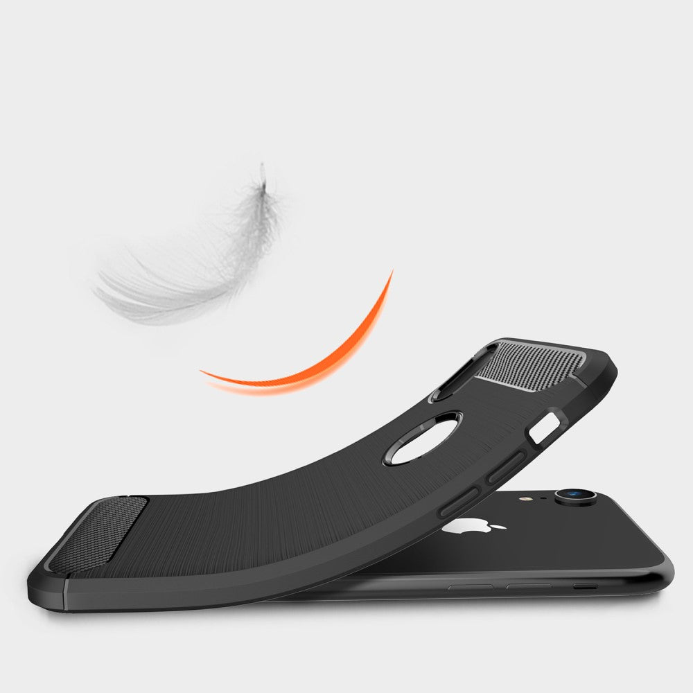 TPU Case für Apple iPhone XR Carbon Skin Brushed