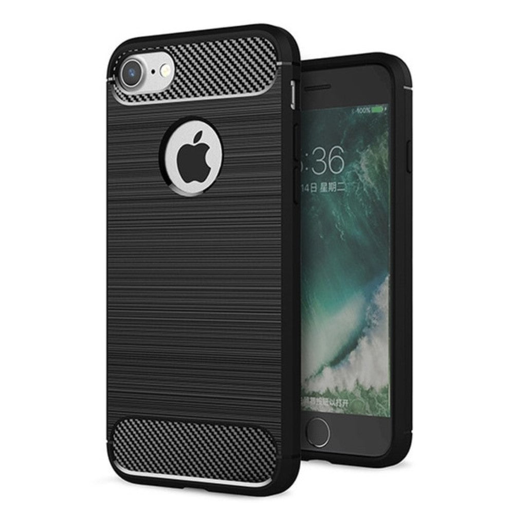 TPU Case für APPLE IPHONE 6 6S Carbon Fiber Skin Brushed Muster Schutzhülle