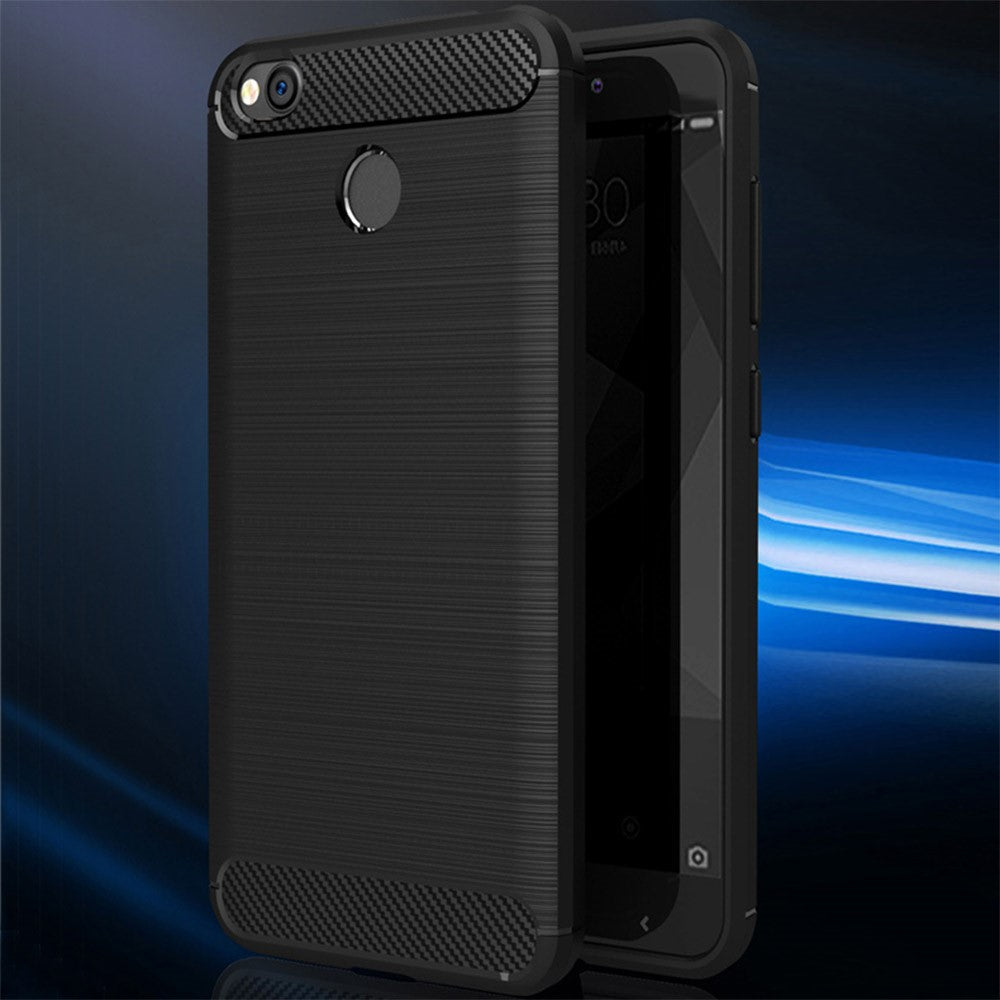 TPU Case für APPLE IPHONE 6 6S Carbon Fiber Skin Brushed Muster Schutzhülle