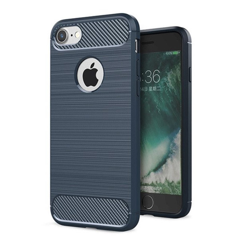 TPU Case für APPLE IPHONE 6 6S Carbon Fiber Skin Brushed Muster Schutzhülle