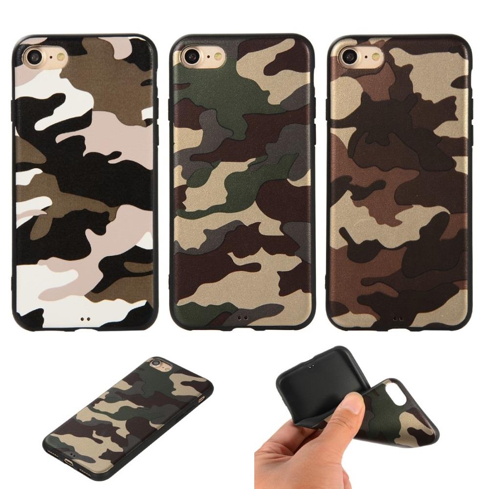 TPU Case für APPLE IPHONE 8 7 SE 2020 Camouflage Muster Flexi Tarn Handyhülle