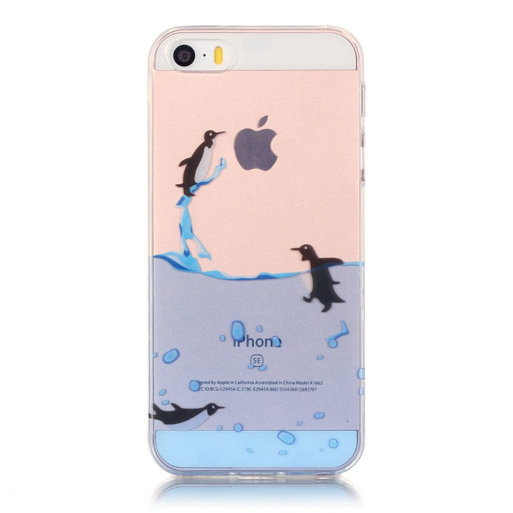 Apple iPhone SE 5 5S TPU IMD Gel Case Transparent Motiv