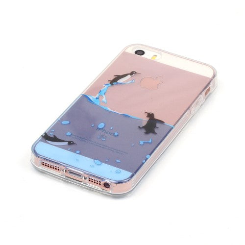 Apple iPhone SE 5 5S TPU IMD Gel Case Transparent Motiv