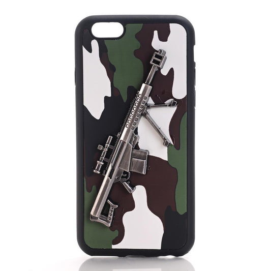 TPU Case für Apple iPhone 6 6S 3D Gun Pattern Gewehr Camouflage