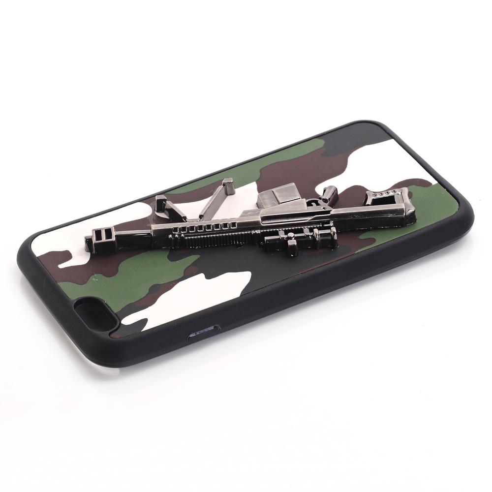 TPU Case für Apple iPhone 6 6S 3D Gun Pattern Gewehr Camouflage
