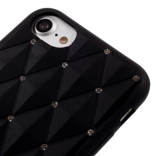 Silikon Case für Apple iPhone 8 7 SE 2020 Rhinestone Rhombus Glitzer Bling Hülle