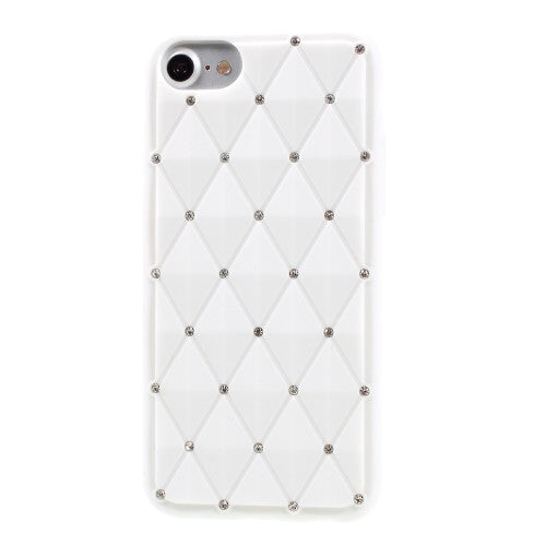 Silikon Case für Apple iPhone 8 7 SE 2020 Rhinestone Rhombus Glitzer Bling Hülle