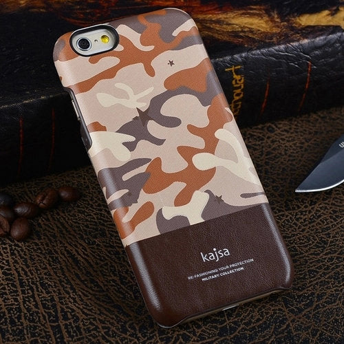 KAJSA Hard Case für Apple iPhone 6 6S Camouflage Pattern Army Look Cover