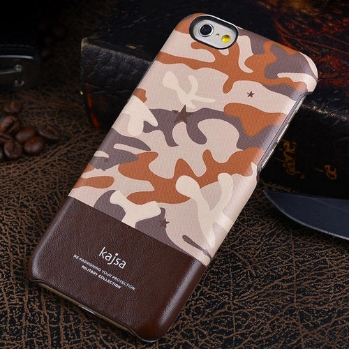 KAJSA Hard Case für Apple iPhone 6 6S Camouflage Pattern Army Look Cover