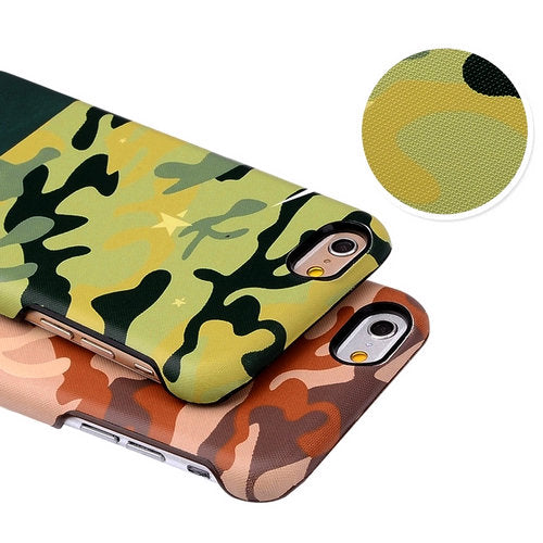 KAJSA Hard Case für Apple iPhone 6 6S Camouflage Pattern Army Look Cover