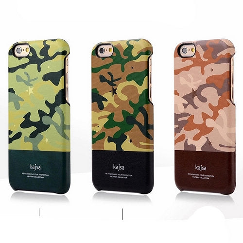 KAJSA Hard Case für Apple iPhone 6 6S Camouflage Pattern Army Look Cover