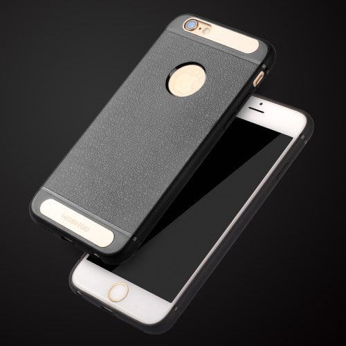 MOSHUO Hard Case für Apple iPhone 6 6S PC TPU Hybrid Metall Platte