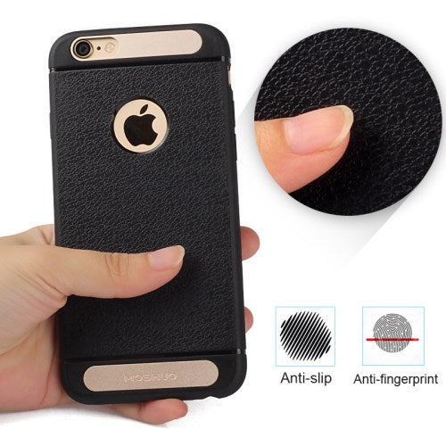MOSHUO Hard Case für Apple iPhone 6 6S PC TPU Hybrid Metall Platte