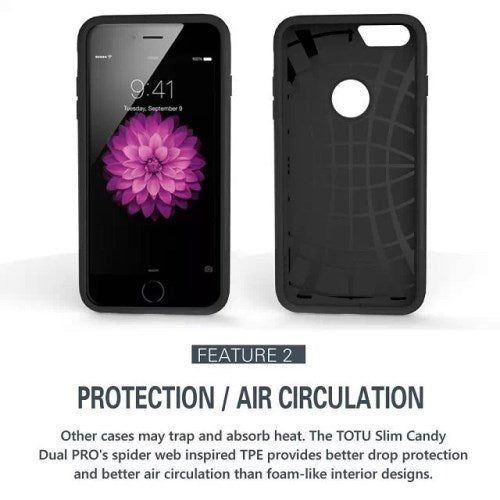 Apple iPhone 6 6S TOTU TPU Hybrid Case Slim Candy Dual PRO