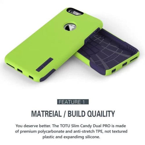 Apple iPhone 6 6S TOTU TPU Hybrid Case Slim Candy Dual PRO
