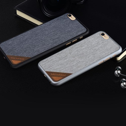 WUW Hard Case für Apple iPhone 6 6S Jeans Look Muster