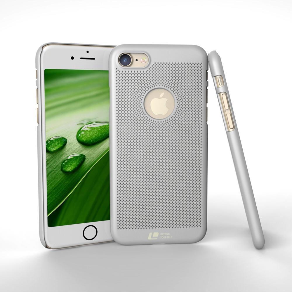 LOOPEE Hard Case für Apple iPhone 8 7 Hollow Mesh Loch Muster Schutz Hülle Cover