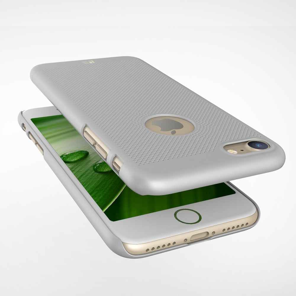 LOOPEE Hard Case für Apple iPhone 8 7 Hollow Mesh Loch Muster Schutz Hülle Cover