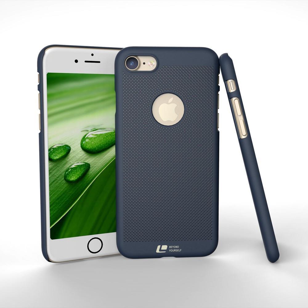 LOOPEE Hard Case für Apple iPhone 8 7 Hollow Mesh Loch Muster Schutz Hülle Cover