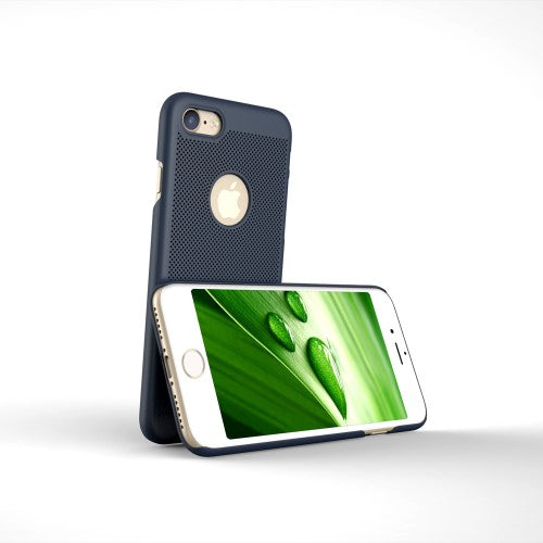 LOOPEE Hard Case für Apple iPhone 8 7 Hollow Mesh Loch Muster Schutz Hülle Cover