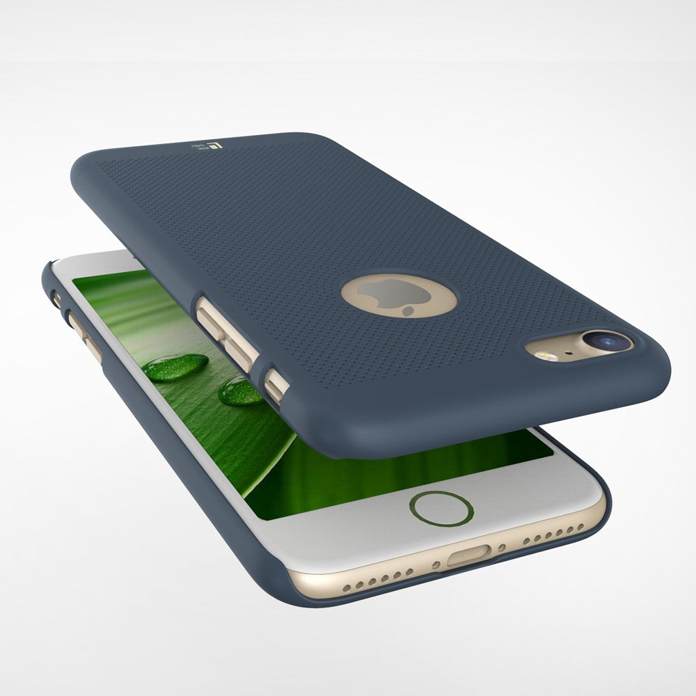 LOOPEE Hard Case für Apple iPhone 8 7 Hollow Mesh Loch Muster Schutz Hülle Cover