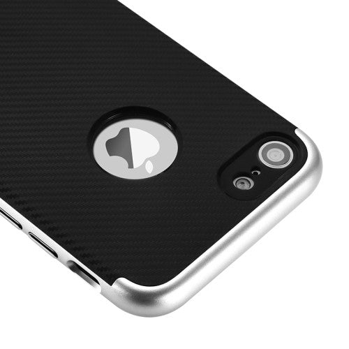 Joyroom TPU PC Case für Apple iPhone 8 7 SE 2020 Blade Series Carbon Optik Bumper