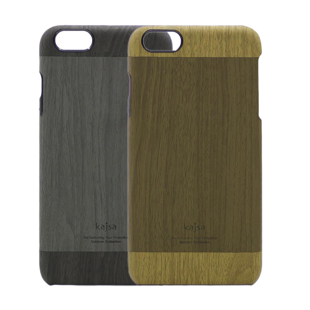 KAJSA Hard Case für Apple iPhone 6 6S Outdoor Collection Wood Holz Optik Cover