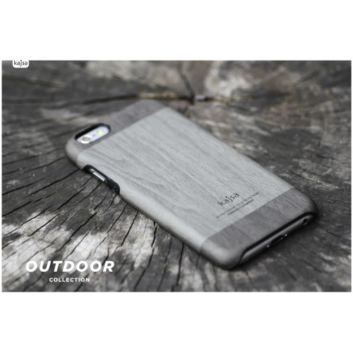 KAJSA Hard Case für Apple iPhone 6 6S Outdoor Collection Wood Holz Optik Cover