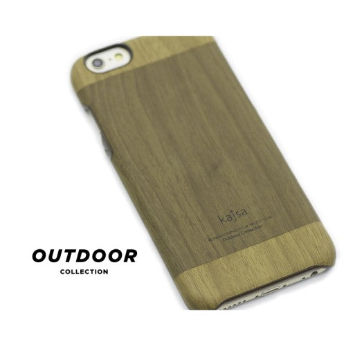 KAJSA Hard Case für Apple iPhone 6 6S Outdoor Collection Wood Holz Optik Cover
