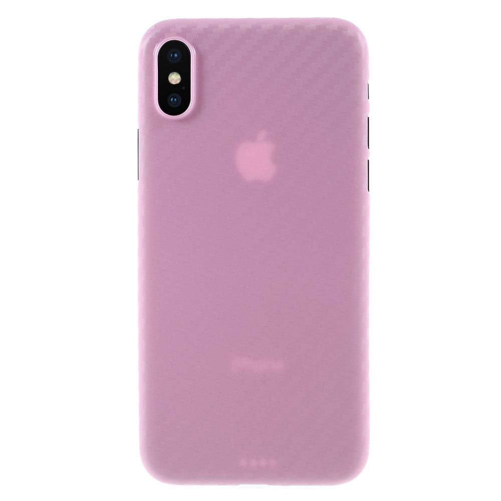 Thin Case für Apple iPhone XS X Carbon Fiber Optik Muster