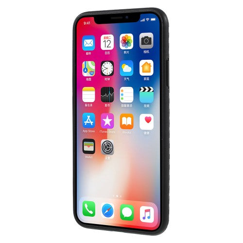 Thin Case für Apple iPhone XS X Carbon Fiber Optik Muster