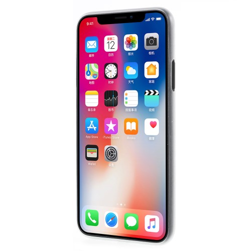 Thin Case für Apple iPhone XS X Carbon Fiber Optik Muster