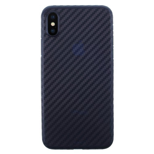 Thin Case für Apple iPhone XS X Carbon Fiber Optik Muster