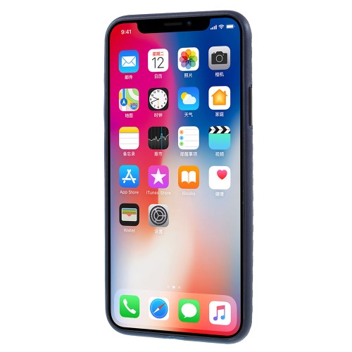 Thin Case für Apple iPhone XS X Carbon Fiber Optik Muster