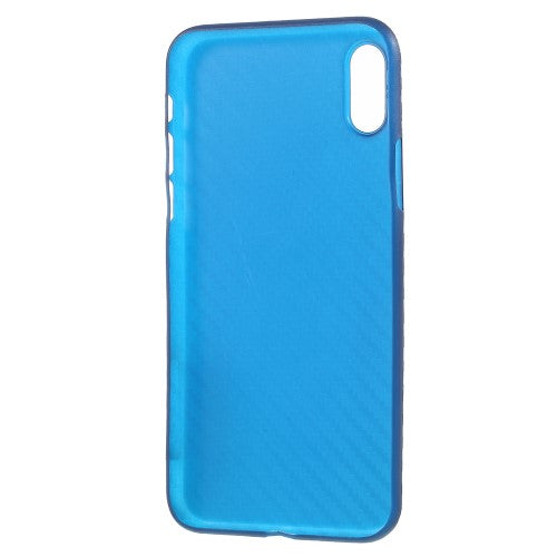 Thin Case für Apple iPhone XS X Carbon Fiber Optik Muster